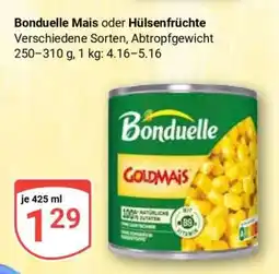 Globus Bonduelle Mais oder Hülsenfrüchte Angebot
