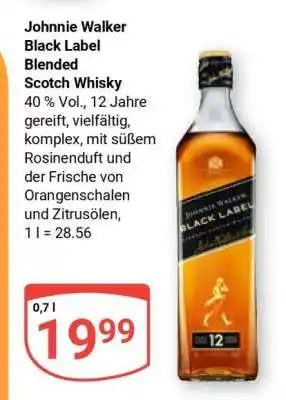 Globus Johnnie Walker Black Label Blended Scotch Whisky Angebot