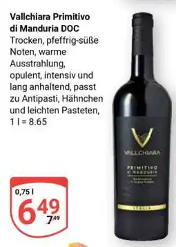 Globus Vallchiara Primitivo di Manduria DOC Angebot