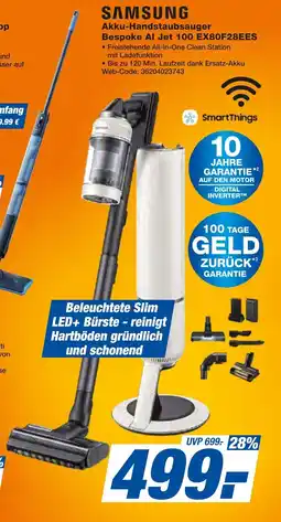 Expert SAMSUNG Akku-Handstaubsauger Bespoke Al Jet 100 EX80F28EES Angebot