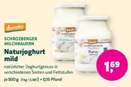 Biomarkt SCHROZBERGER MILCHBAUERN Naturjoghurt mild Angebot