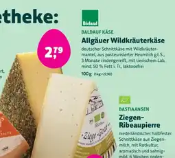 Biomarkt BALDAUF KÄSE Allgäuer Wildkräuterkäse Angebot