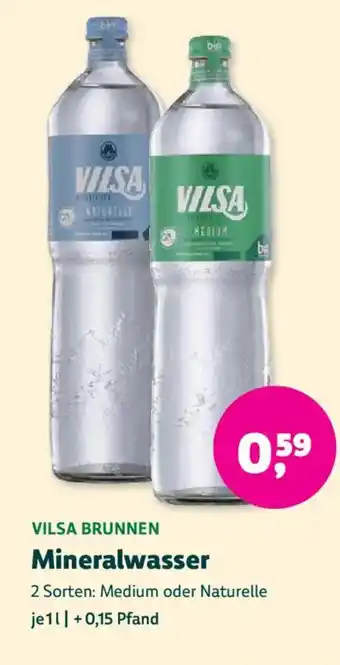 Biomarkt VILSA BRUNNEN Mineralwasser Angebot