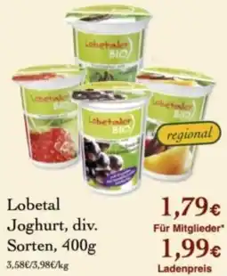 LPG Biomarkt Lobetal Joghurt Angebot