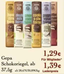 LPG Biomarkt Gepa Schokoriegel Angebot