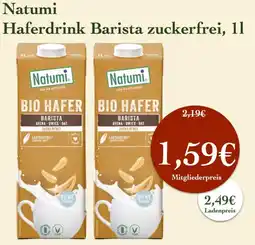 LPG Biomarkt Natumi Haferdrink Barista zuckerfrei Angebot