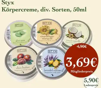 LPG Biomarkt Styx Körpercreme Angebot