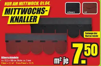 B1 Discount Baumarkt Biberschindeln Angebot