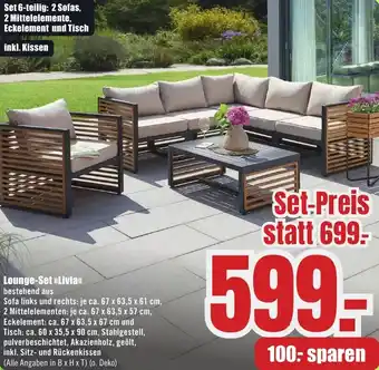 B1 Discount Baumarkt Lounge-Set Livia Angebot