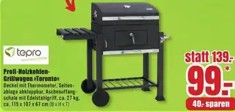 B1 Discount Baumarkt tepro Profi-Holzkohlen- Grillwagen Toronto Angebot