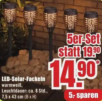 B1 Discount Baumarkt LED-Solar-Fackeln Angebot