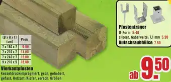 B1 Discount Baumarkt Vierkantpfosten Angebot
