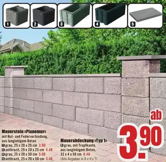 B1 Discount Baumarkt Mauerstein Planomur Angebot