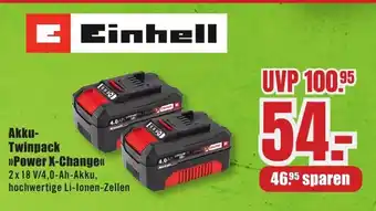 B1 Discount Baumarkt Einhell Akku- Twinpack Power X-Change Angebot