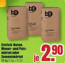 B1 Discount Baumarkt Estrich-Beton, Mauer- und Putz- mörtel oder Zementmörtel Angebot