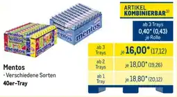 METRO mentos Angebot