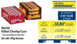 METRO Nestlé Kitkat Chunky/Lion Angebot