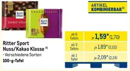 METRO Ritter Sport Nuss/Kakao Klasse Angebot