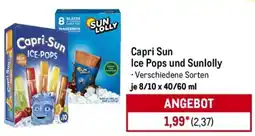 METRO Capri Sun Ice Pops und Sunlolly Angebot