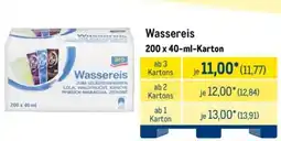METRO Wassereis Angebot