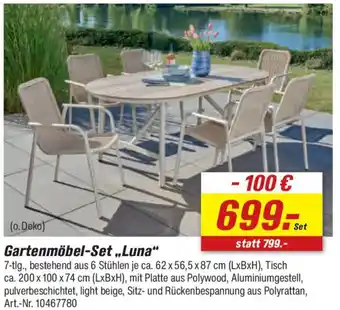 toom Baumarkt Gartenmöbel-Set,,Luna" Angebot