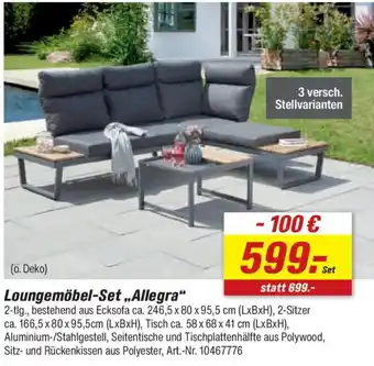 toom Baumarkt Loungemöbel-Set,,Allegra" Angebot