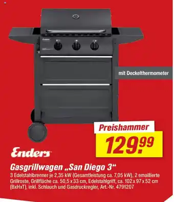 toom Baumarkt Enders Gasgrillwagen,,San Diego 3" Angebot