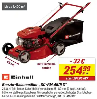 toom Baumarkt Einhell Benzin-Rasenmäher,,GC-PM 46/5 S" Angebot