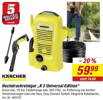 toom Baumarkt KARCHER Hochdruckreiniger,,K 2 Universal Edition" Angebot