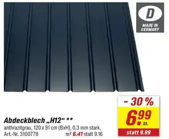 toom Baumarkt Abdeckblech „H12“ Angebot
