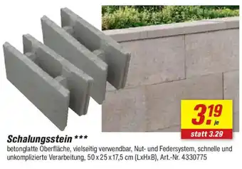 toom Baumarkt Schalungsstein Angebot