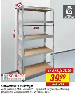 toom Baumarkt SCHULTE REGALWELT Schwerlast-Steckregal Angebot