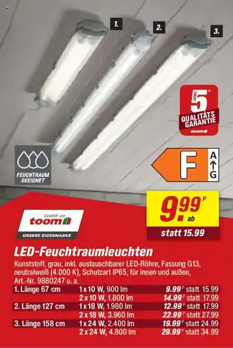 toom Baumarkt LED-Feuchtraumleuchten Angebot