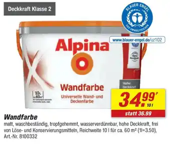 toom Baumarkt Alpina Wandfarbe Angebot