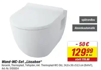 toom Baumarkt Wand-WC-Set,,Lissabon" Angebot