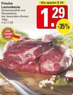 WEZ Frische Lammkeule Angebot