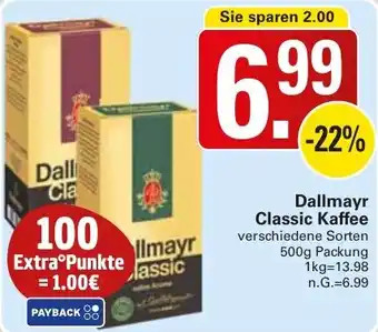 WEZ Dallmayr Classic Kaffee Angebot