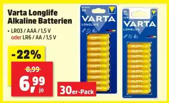 Thomas Philipps Varta Longlife Alkaline Batterien Angebot
