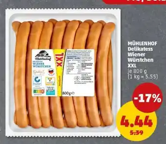 PENNY MÜHLENHOF Delikatess Wiener Würstchen XXL Angebot