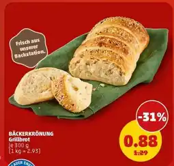 PENNY BÄCKERKRÖNUNG Grillbrot Angebot