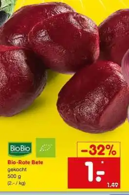 Netto Marken-Discount Bio Rote Bete Angebot