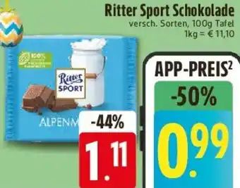 Edeka Ritter Sport Schokolade Angebot