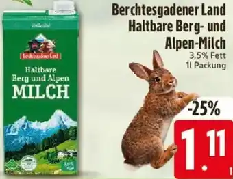 Edeka Berchtesgadener Land Haltbare Berg- und Alpen-Milch Angebot