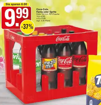 WEZ Coca-Cola, Fanta oder Sprite Angebot