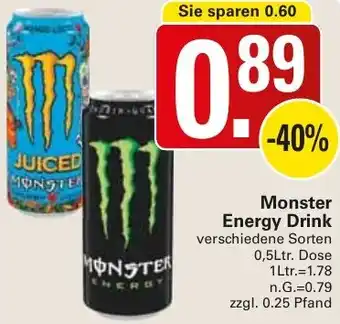 WEZ Monster Energy Drink Angebot