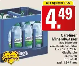 WEZ Carolinen Mineralwasser Angebot
