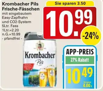 WEZ Krombacher Pils Frische-Fässchen Angebot