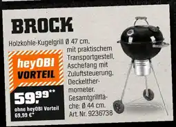 OBI Brock holzkohle-kugelgrill ø 47 cm Angebot