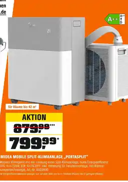 OBI Midea mobile split-klimaanlage portasplit Angebot