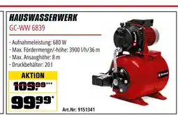 OBI Einhell hauswasserwerk gc-ww 6839 Angebot